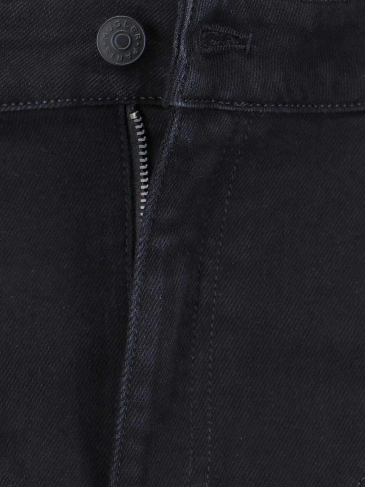Mugler Seam-detailed Tapered Jeans In Black