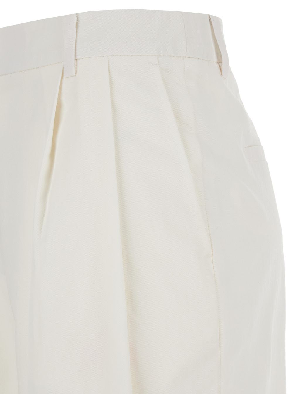 Dunst White Wide Pants In Cotton Blend Woman