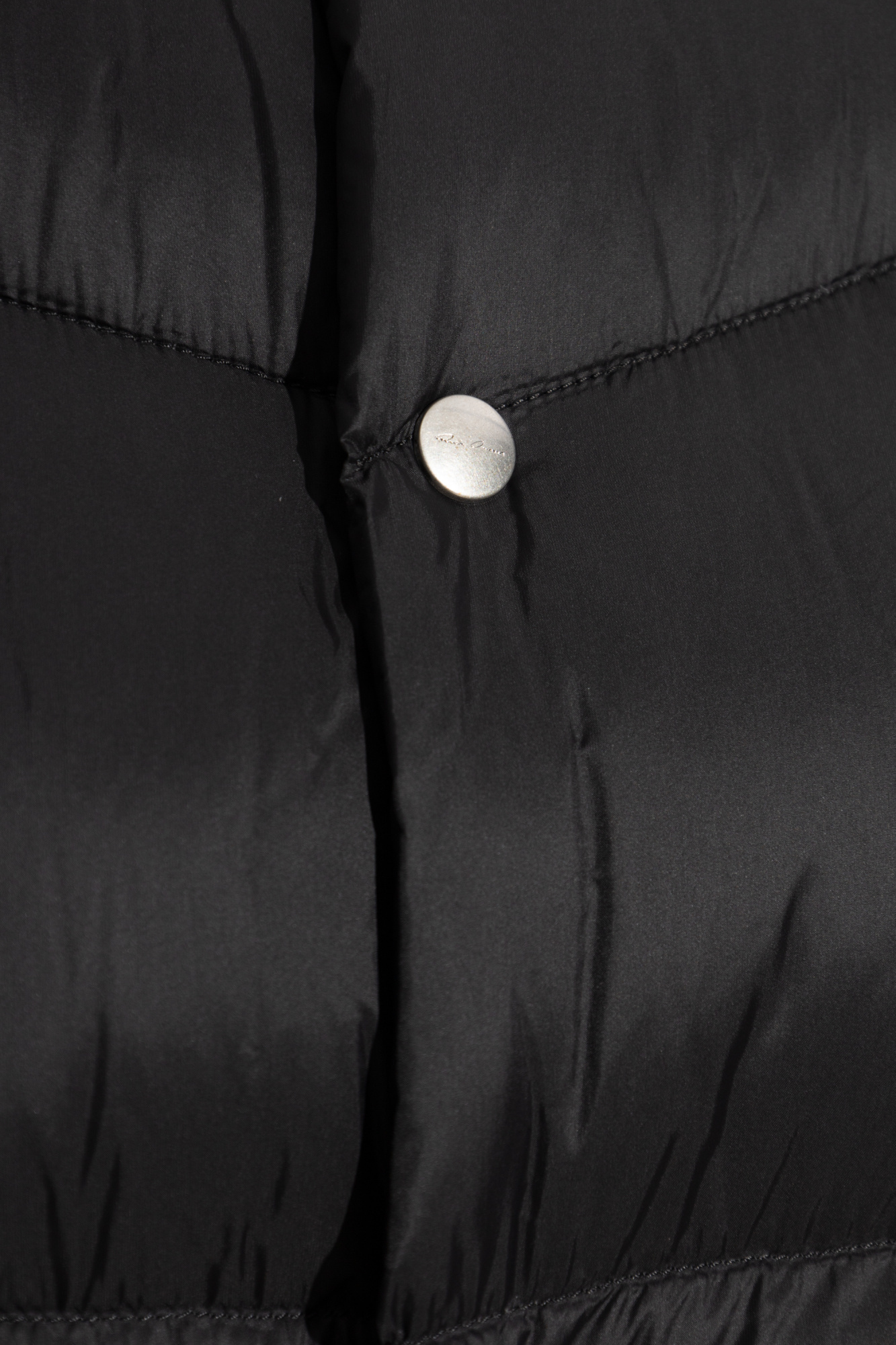 Rick Owens Mens Geometric-quilt Regular-fit Shell-down Flight Bomber Jacket Black In Black