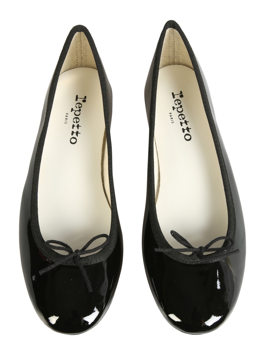 Repetto Brigitte Pointed Toe Patent Leather Ballet Flats In Black