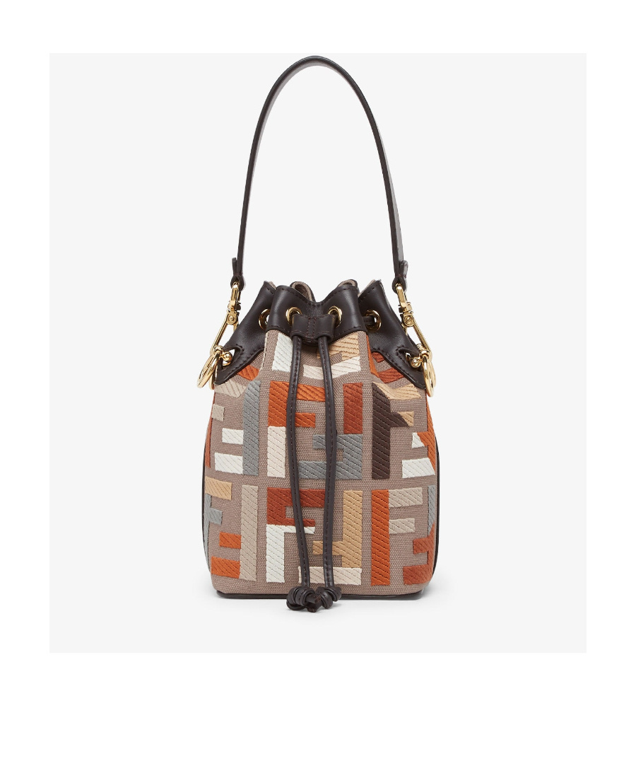 Fendi Rope Strap Shoulder Bag In Brown