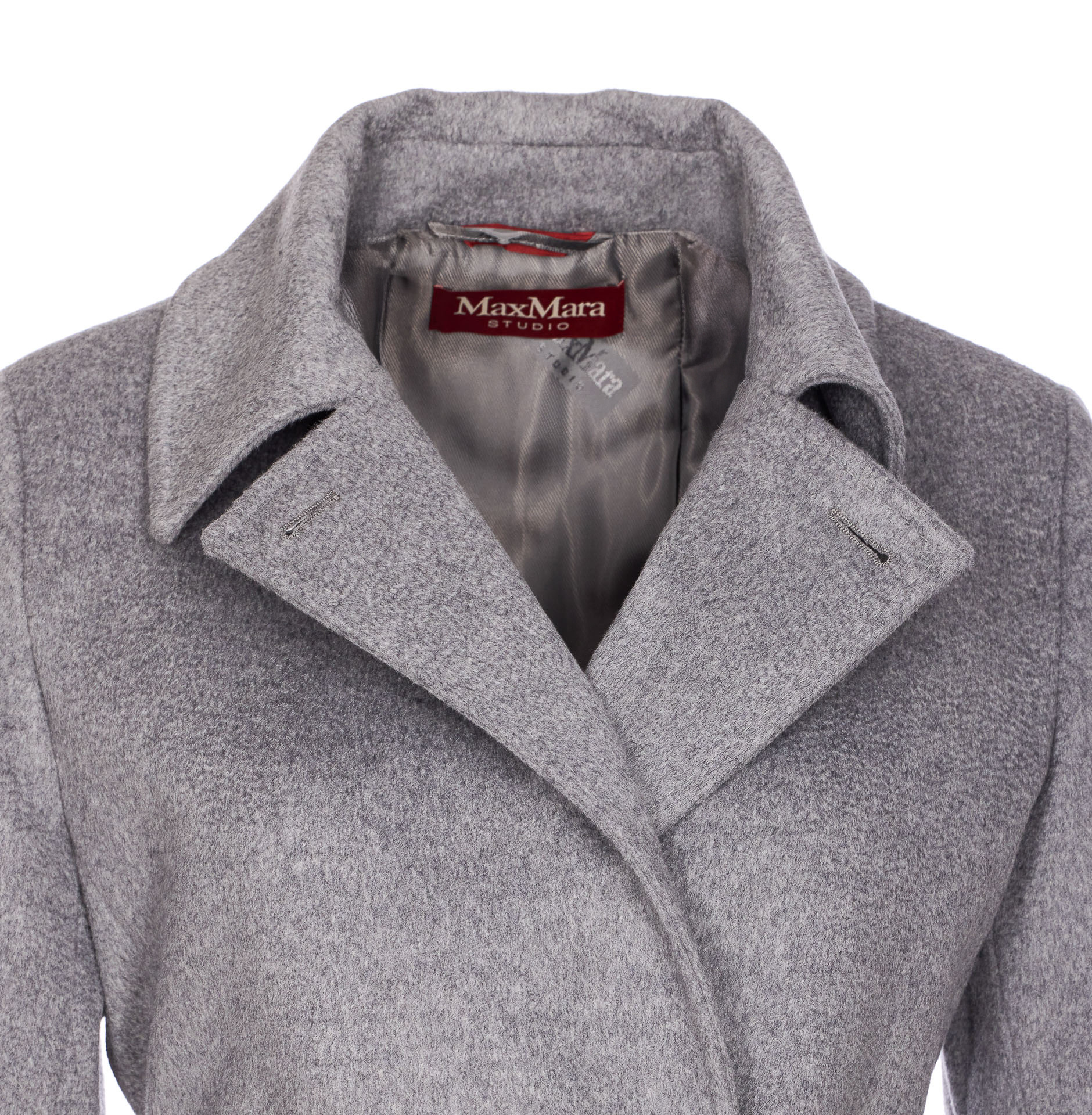 Max Mara Galante Medium Grey Coat In Gray