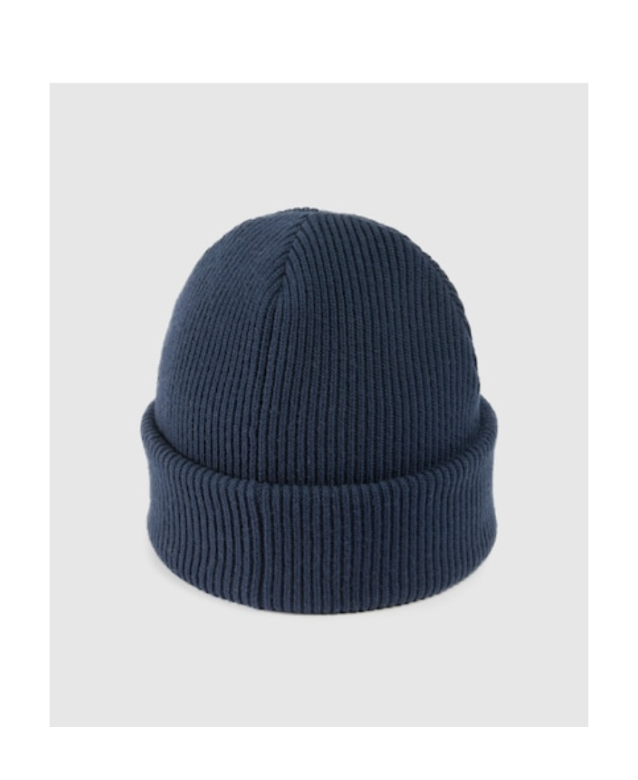 Gucci Logo-patch Wool Beanie In Blue