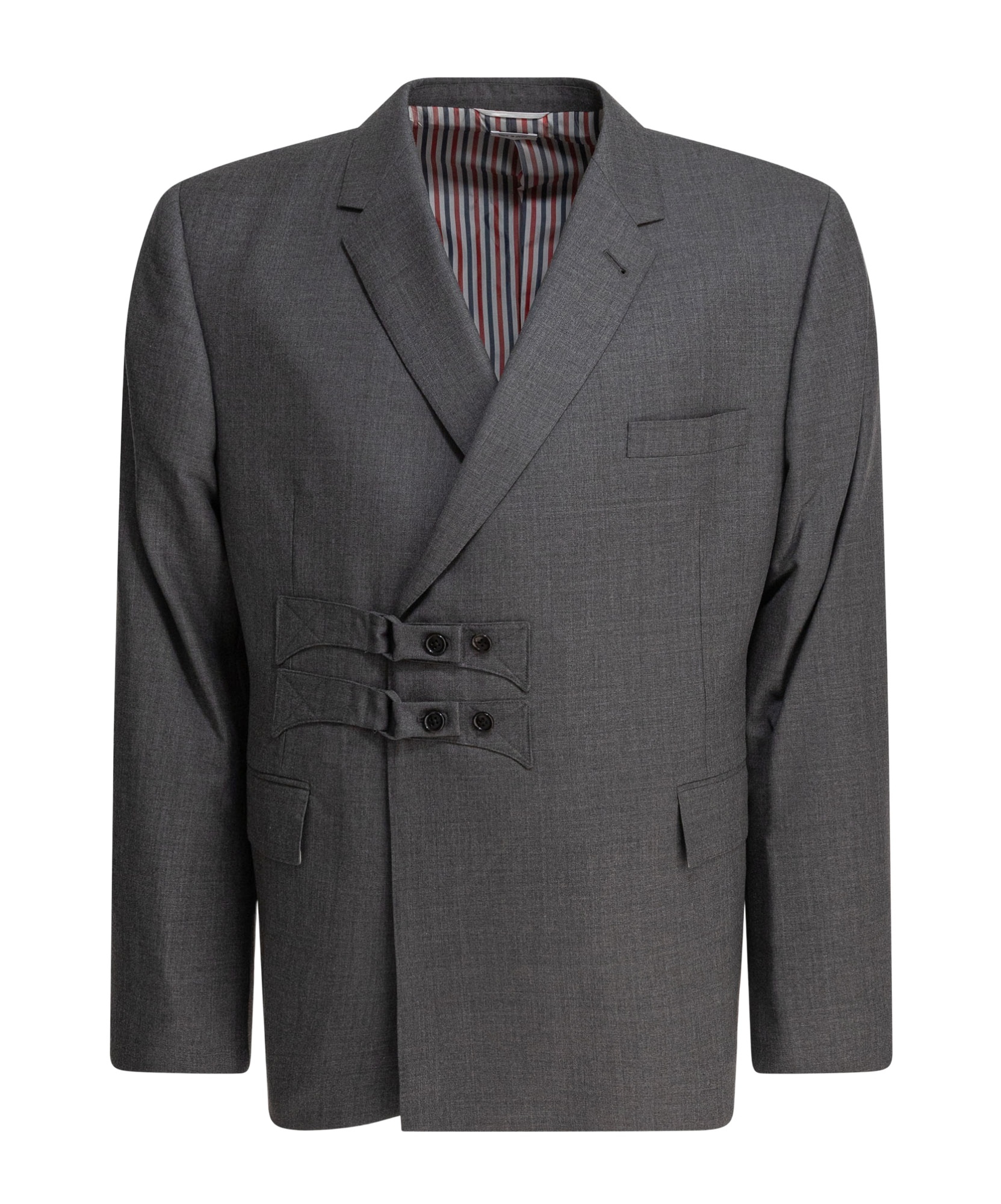 Thom Browne Long Sleeve Blazer In Gray
