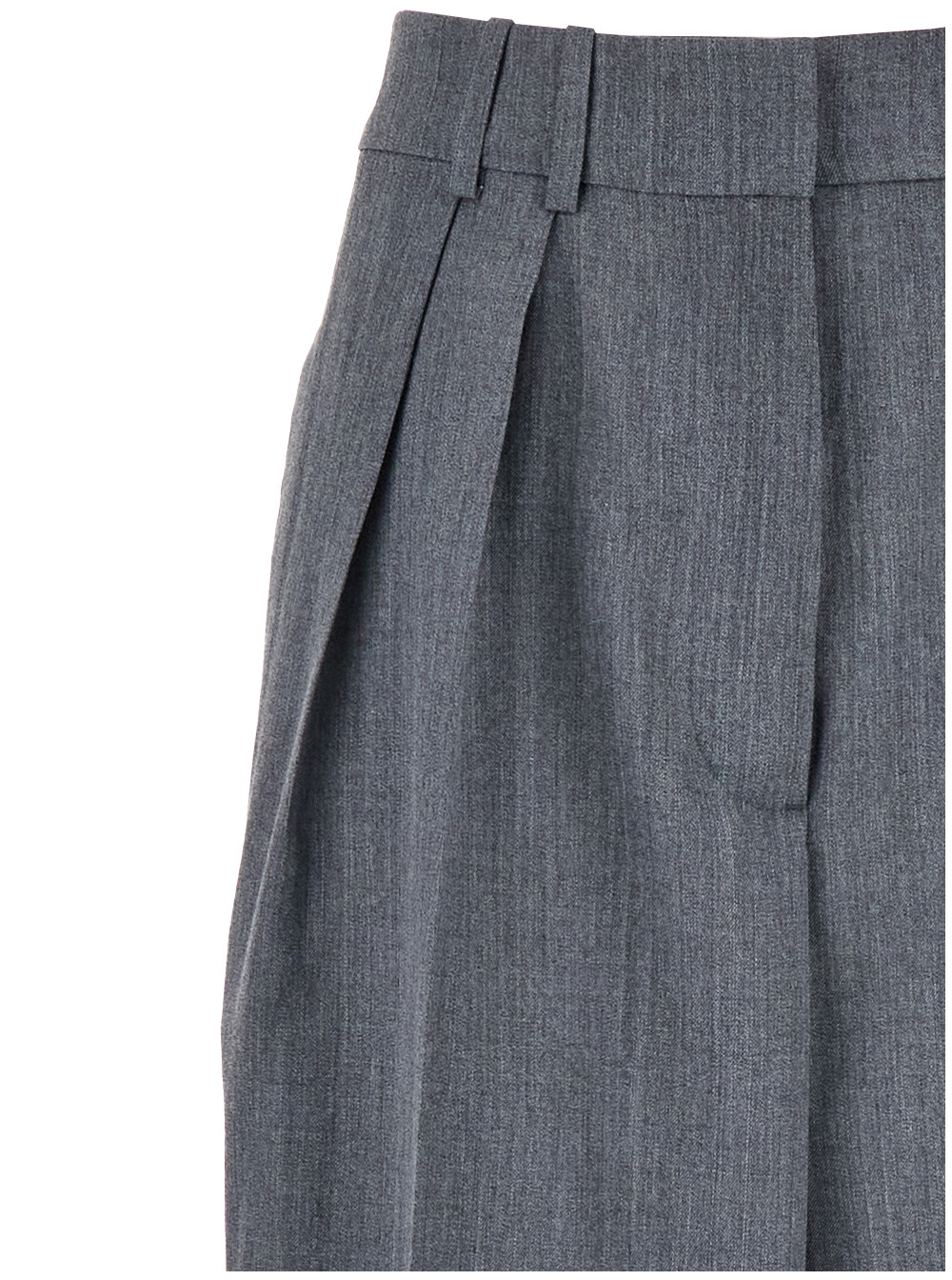 Rohe Róhe Wide-leg Pleated Trousers In Gray