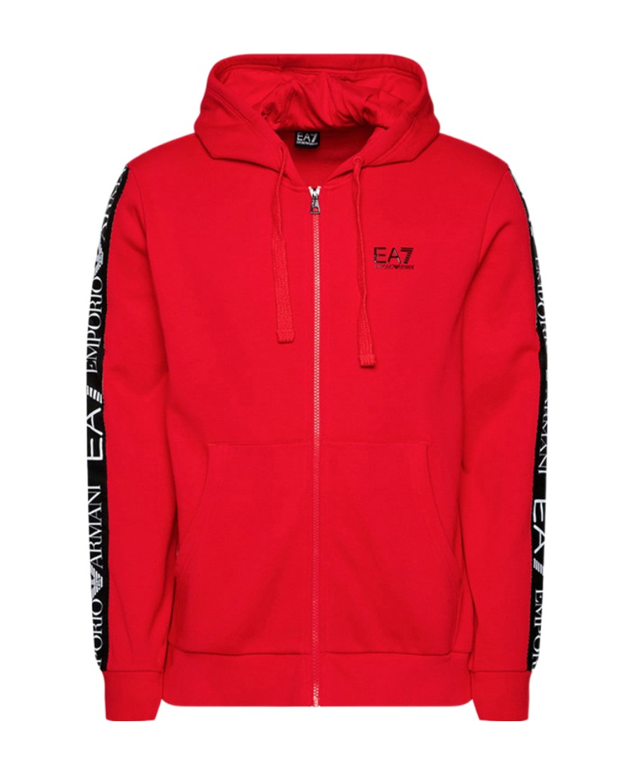 Ea7 Logo And Hat Casual Jacket In Red