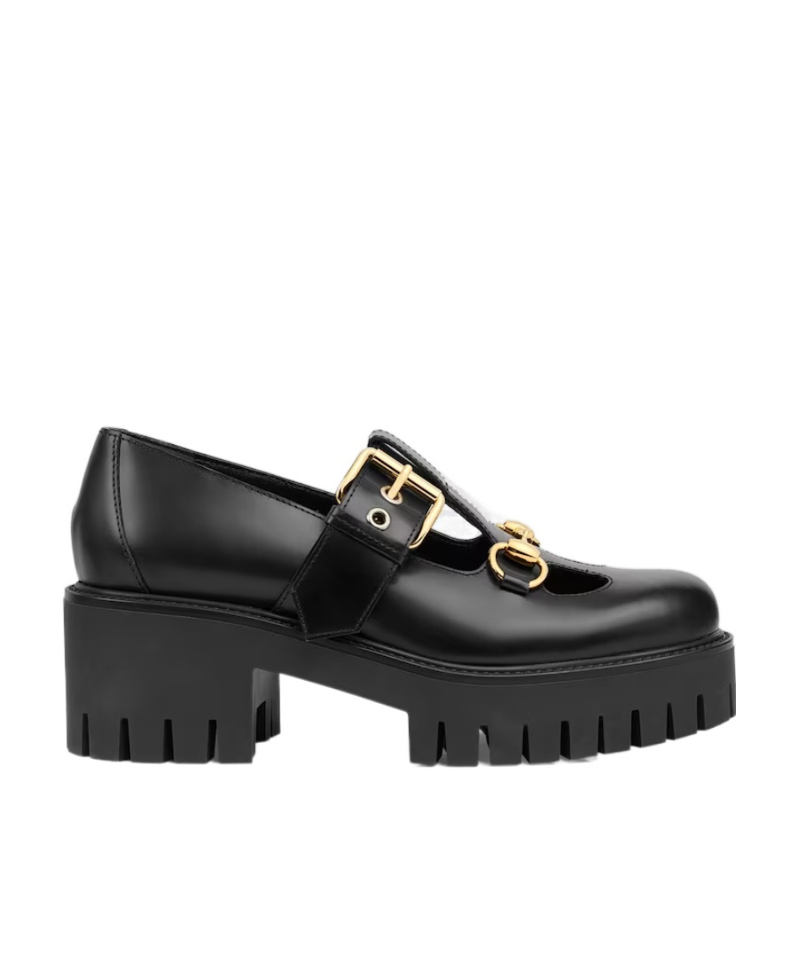 Gucci Horsebit-detail Leather Loafers In Black