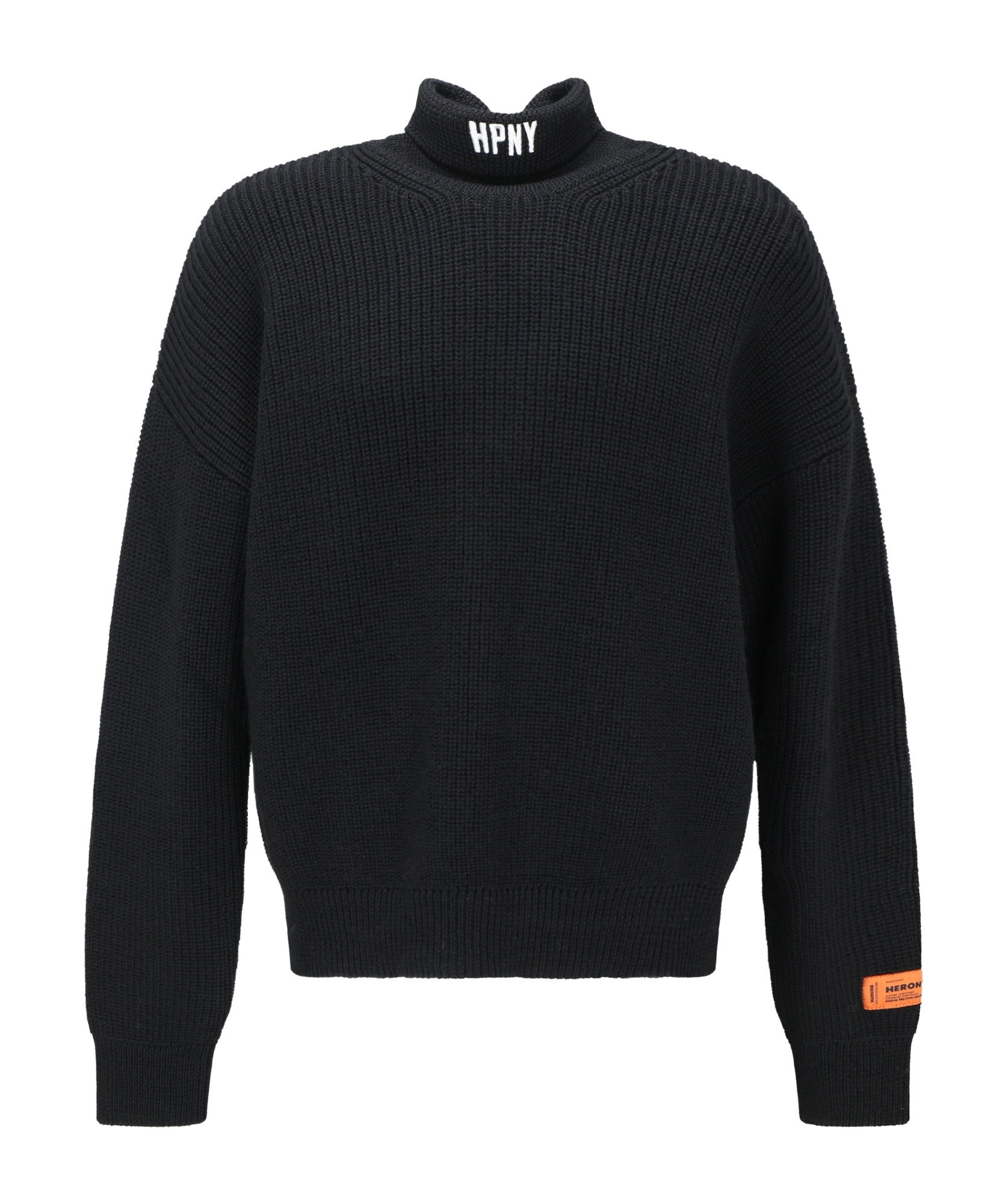 Heron Preston Logo Embroidered Turtleneck Jumper In Black