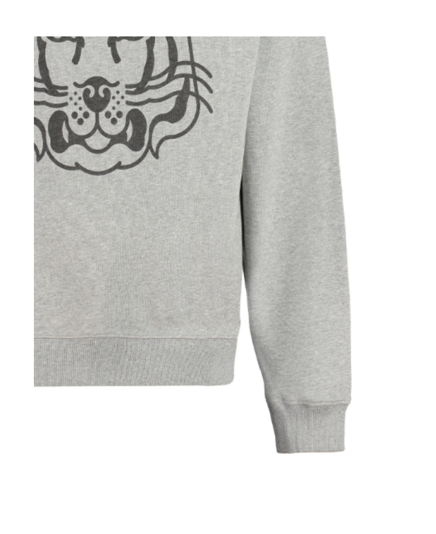 Kenzo Tiger-print Sweatshirt In Gray