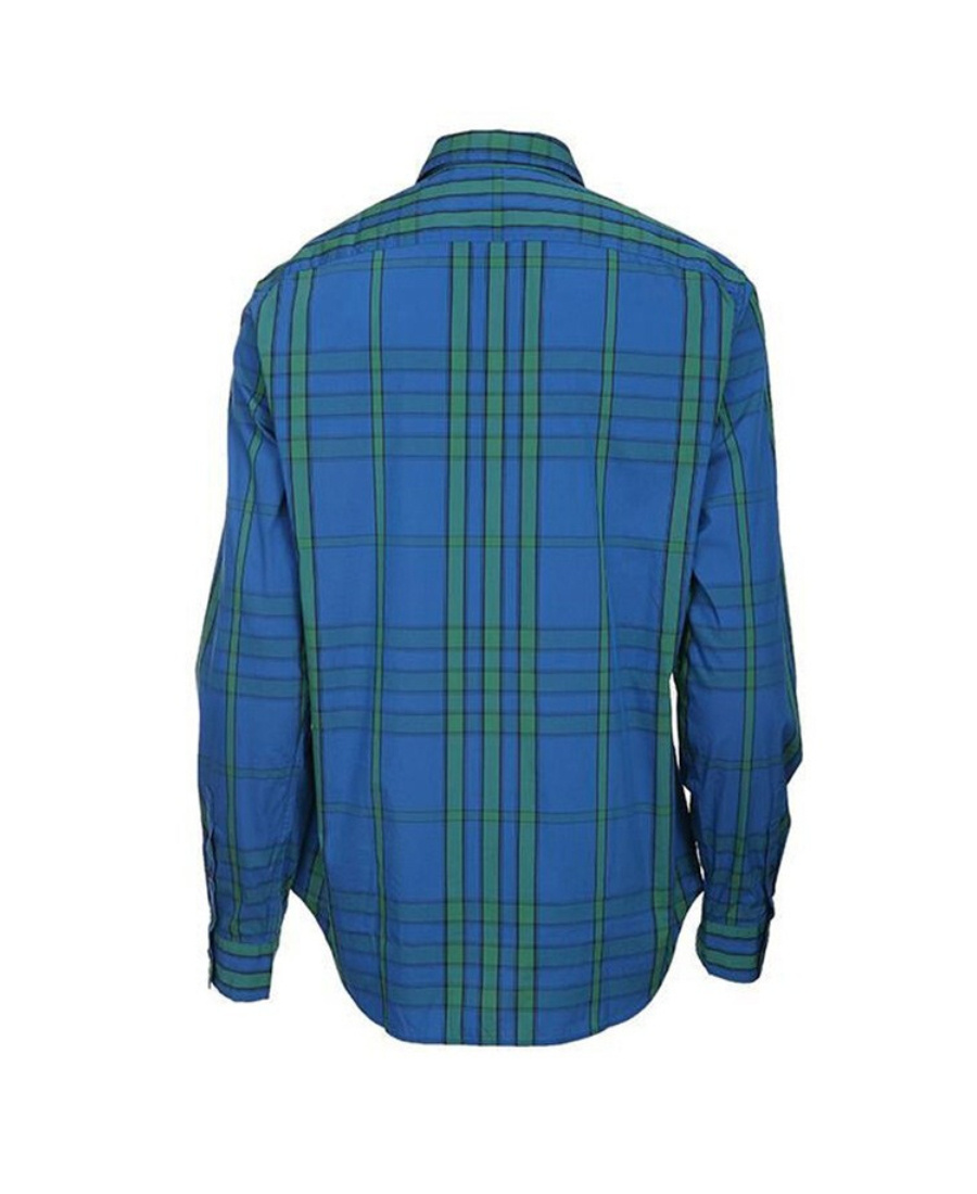 Burberry Striped Shirt In Blue
