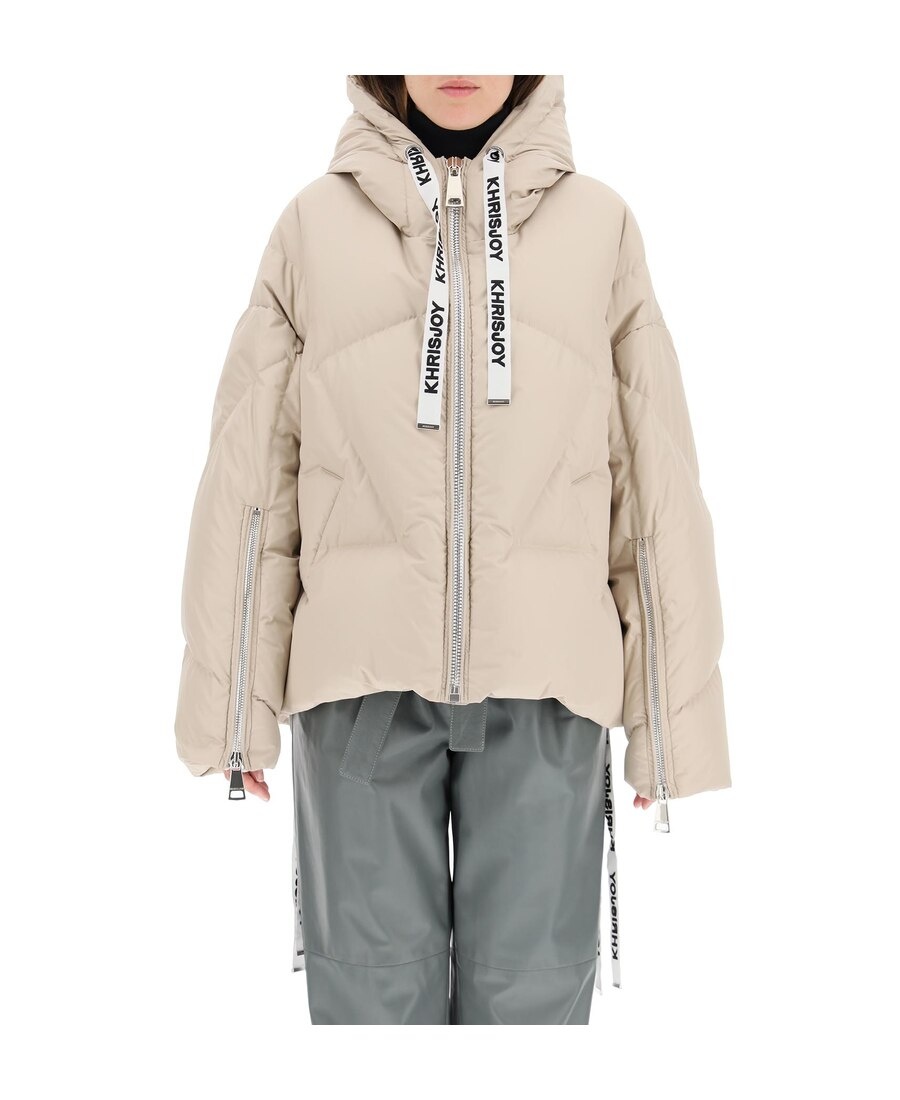 Khrisjoy Hooded Padded Jacket In Nude
