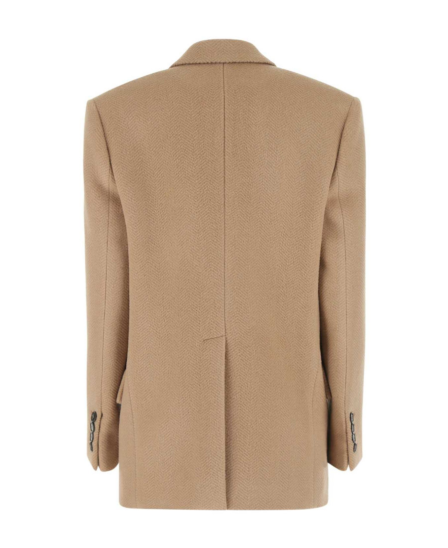 Stella Mccartney Textured Fabric Wool Blazer In Nude