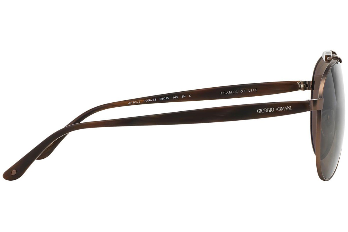 Giorgio Armani Logo Sunglasses In Brown