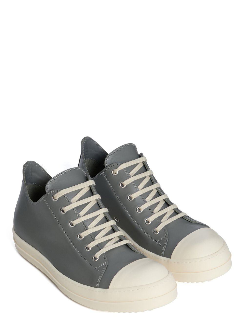 Rick Owens Round-toe Low-top Casual Shoes In Gray