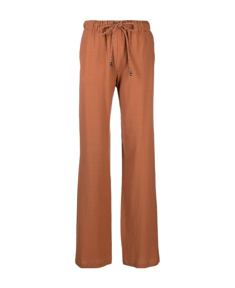 Alysi Straight-leg Trousers In Brown