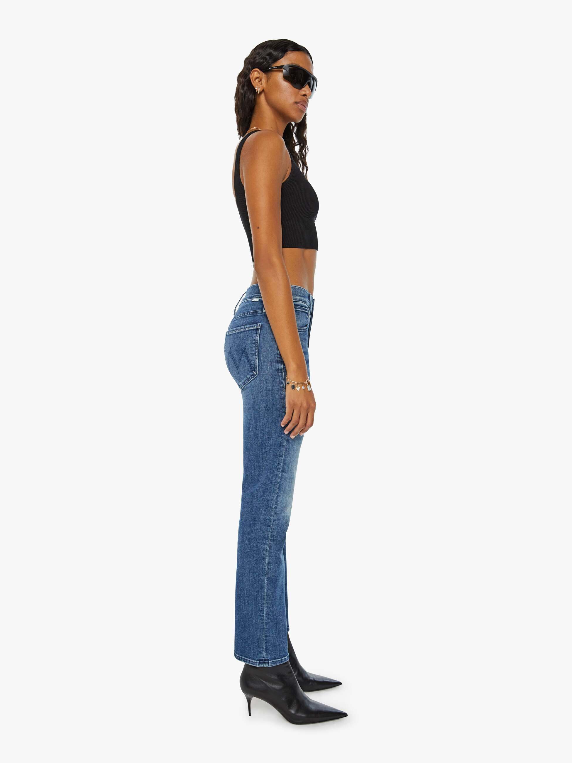 Mother Logo Denim Pants In Blue