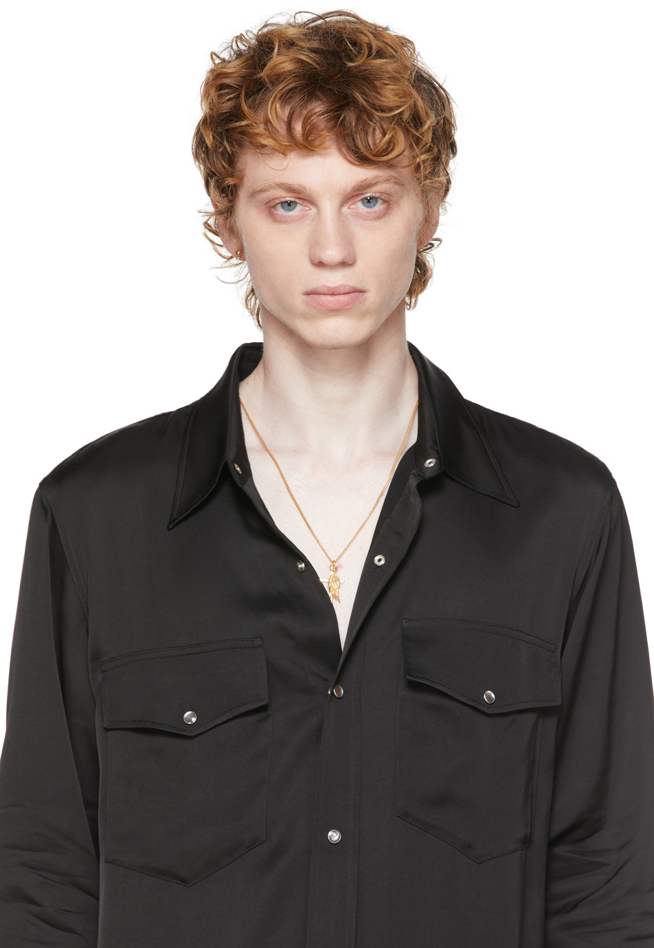 Emanuele Bicocchi Wing Cross Pendant In Yellow