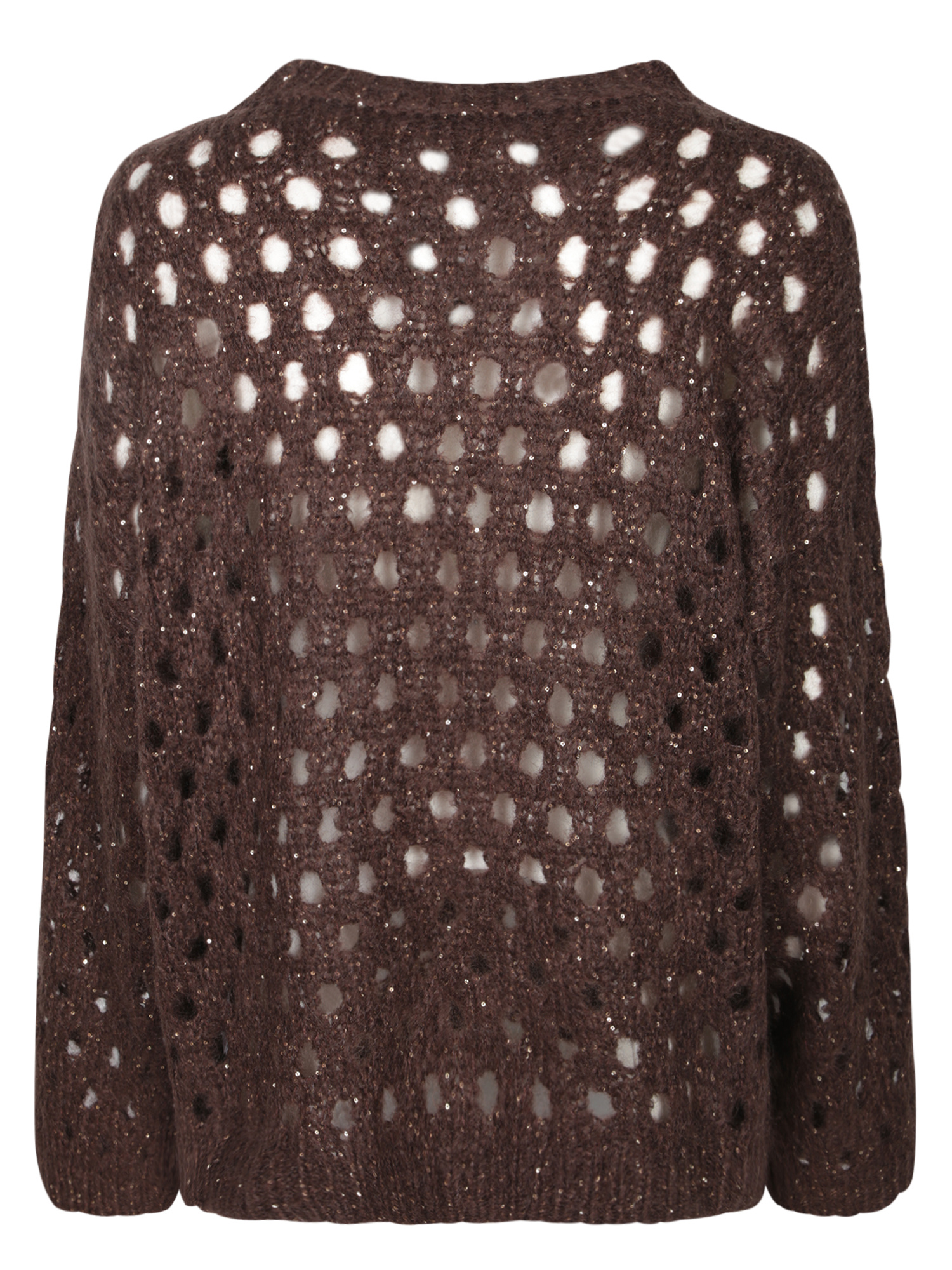 Brunello Cucinelli Sequin-embellished Sweater In Brown