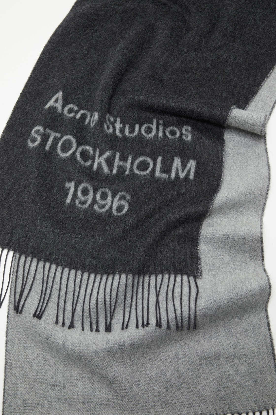 Acne Studios Fringed Scarf In Black