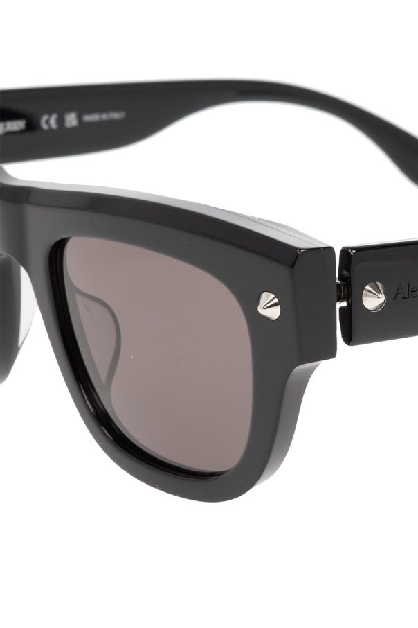 Alexander Mcqueen Square-frame Recycled Acetate Sunglasses In Black