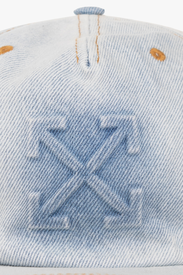 Off-white Arrows Denim Baseball Cap In Blue