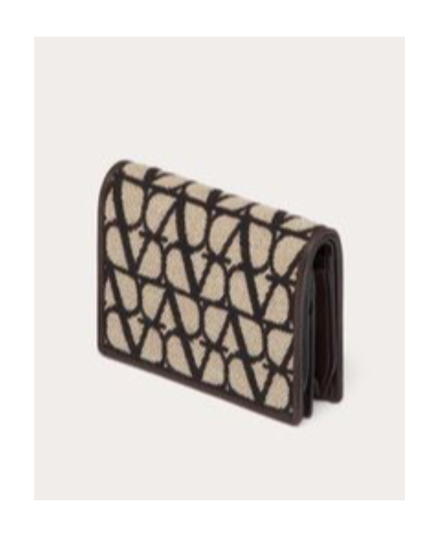 Valentino Small Printed Purse In Black