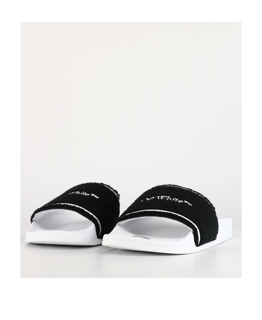Off-white Textured Arrows Slides In White