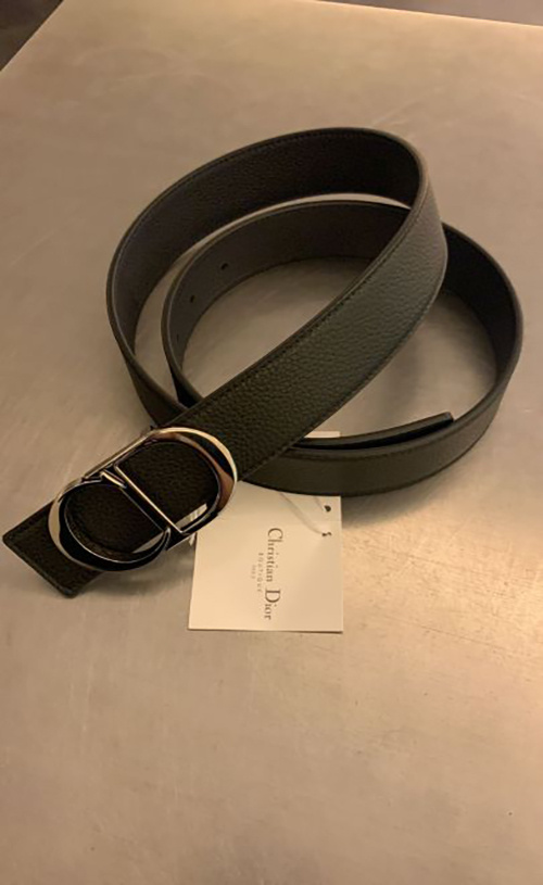 Dior Logo Belt In Black