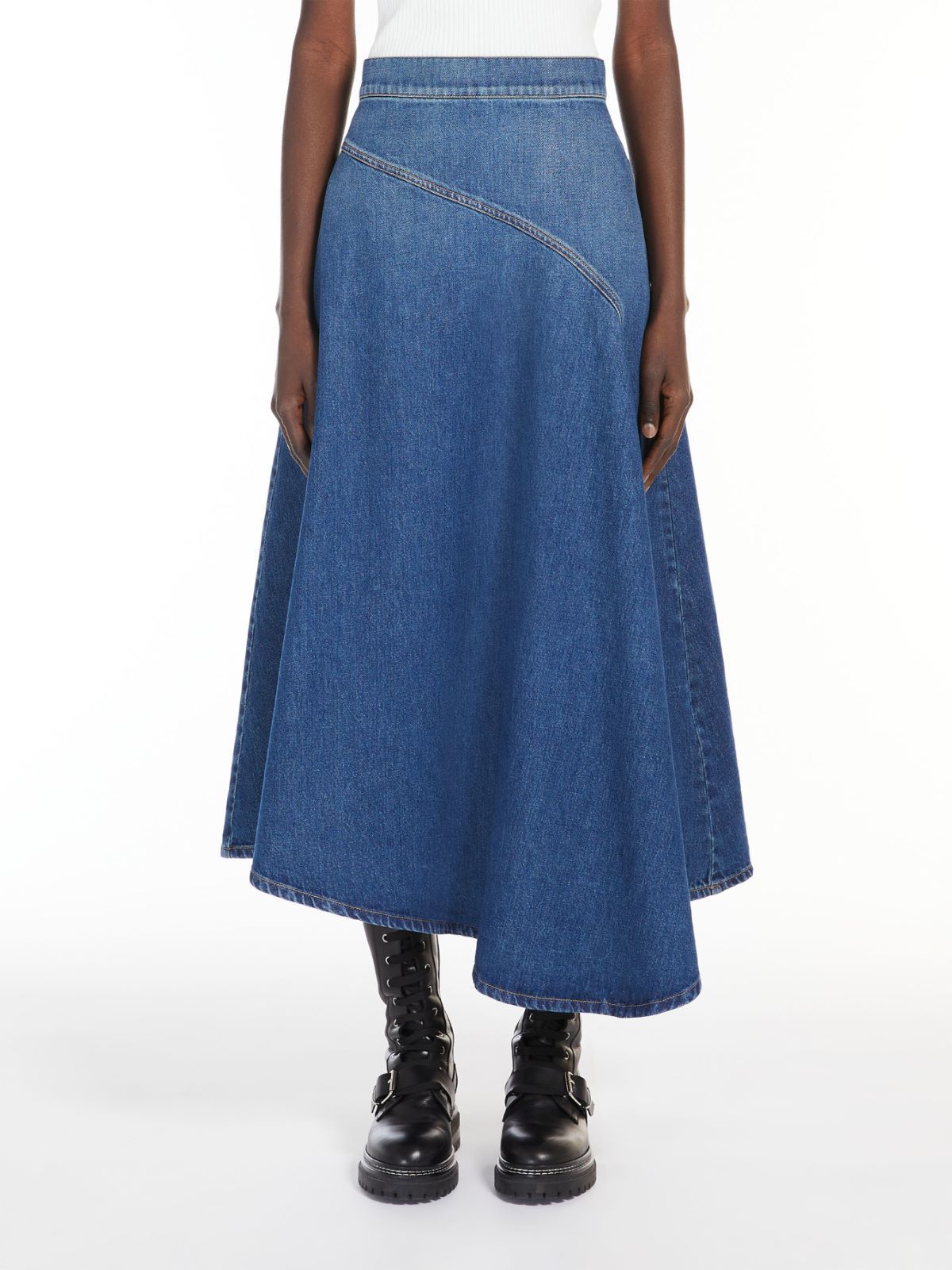 WEEKEND MAX MARA WEEKEND MAX MARA DENIM LUANA MIDI SKIRT