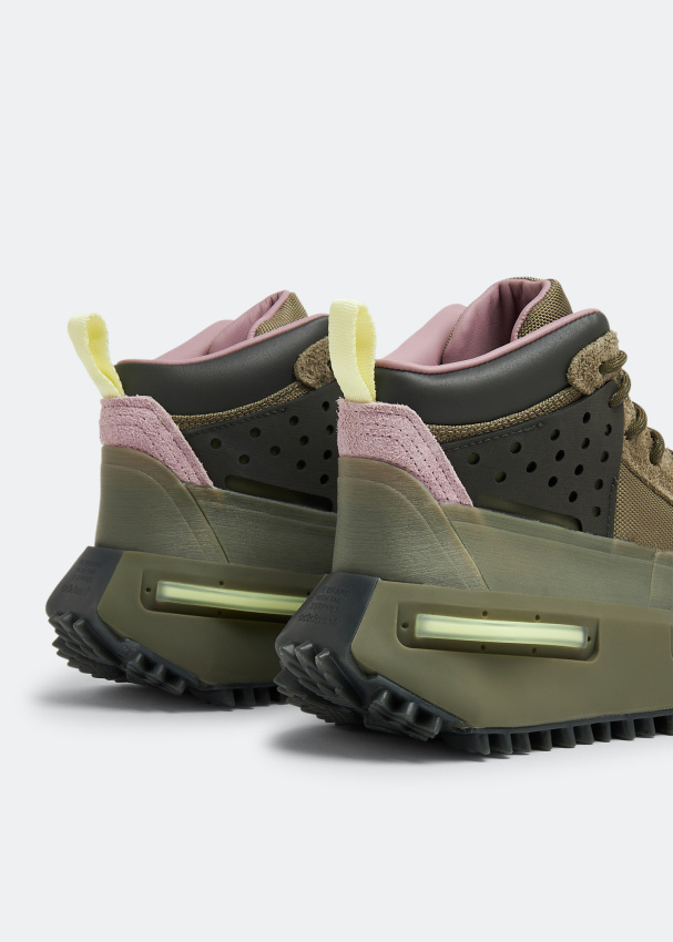 Adidas Originals X Pharrell Hu Nmd S1 Ryat "focus Green" Sneakers In Green
