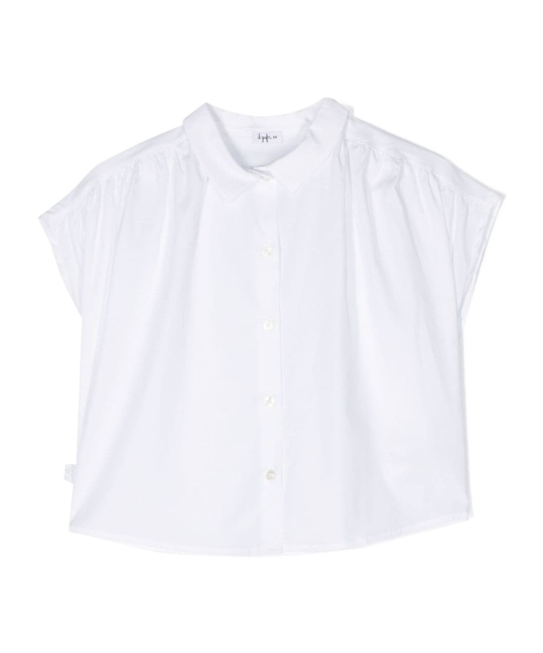 Il Gufo Cotton Blend Poplin Shirt In White