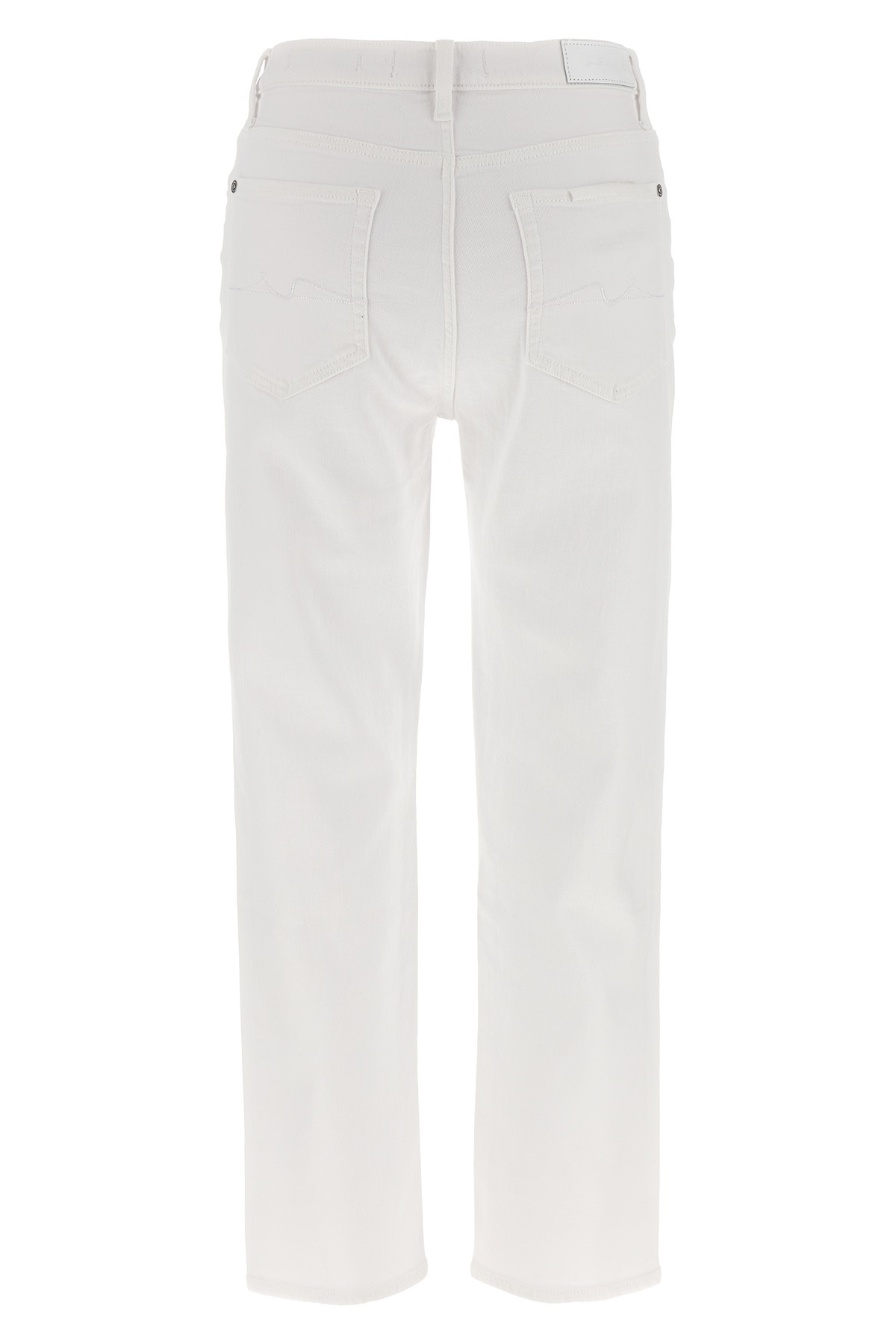 7 For All Mankind White Easy Slim Ankle Jeans