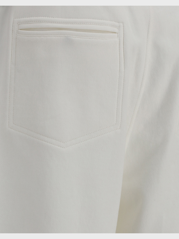 Brunello Cucinelli Men White Linen And Cotton Leisure Fit Trousers