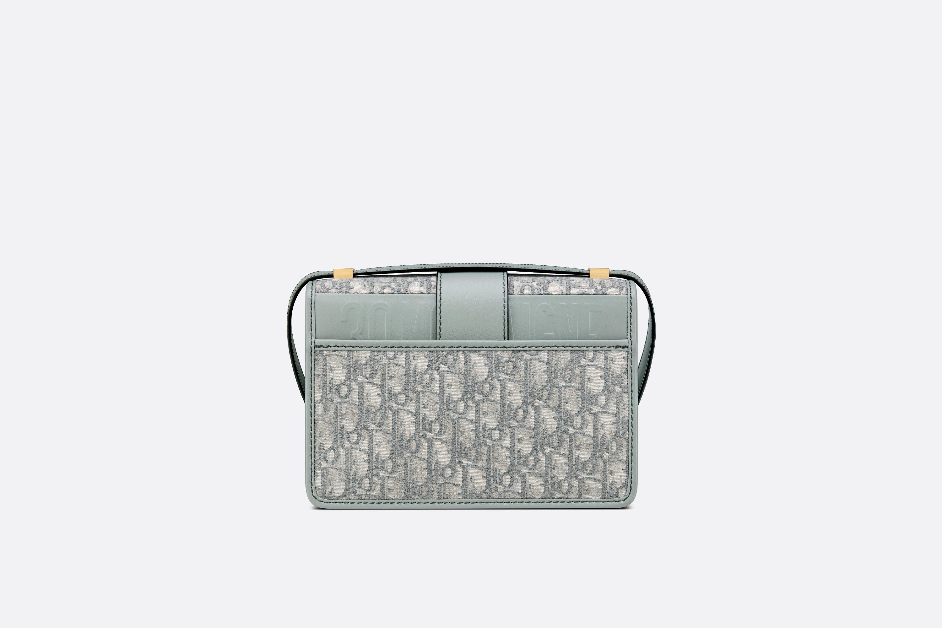 Dior Logo Print Montaigne Shoulder Bag In Gray
