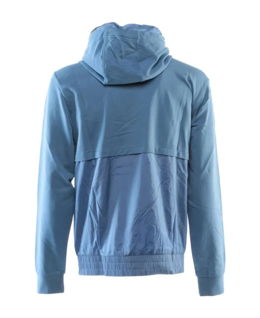 Ea7 Logo Hooded Sweater In Blue