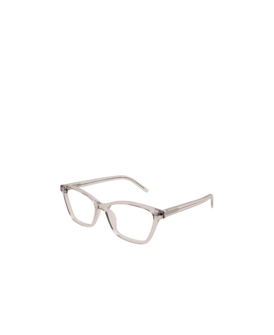 Saint Laurent Transparent Wayfarer-frame Glasses In Nude