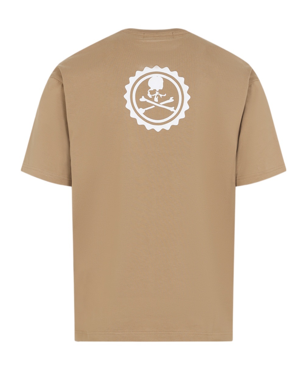 Mastermind Japan Mastermind Oversized Skull Graphic T-shirt In Neutral Cotton In Nude