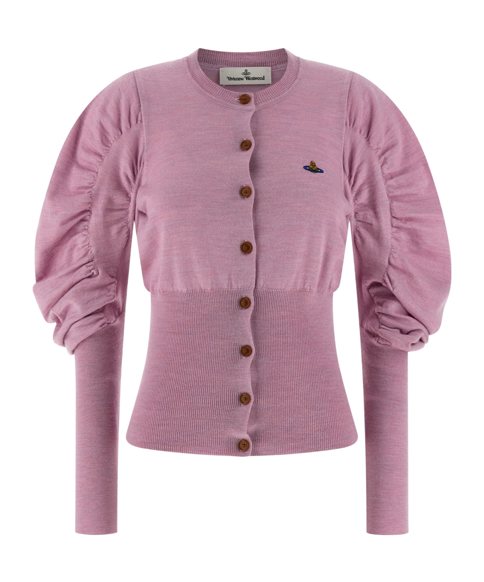 Vivienne Westwood Eli Logo-embroidered Draped Cardigan In Multi