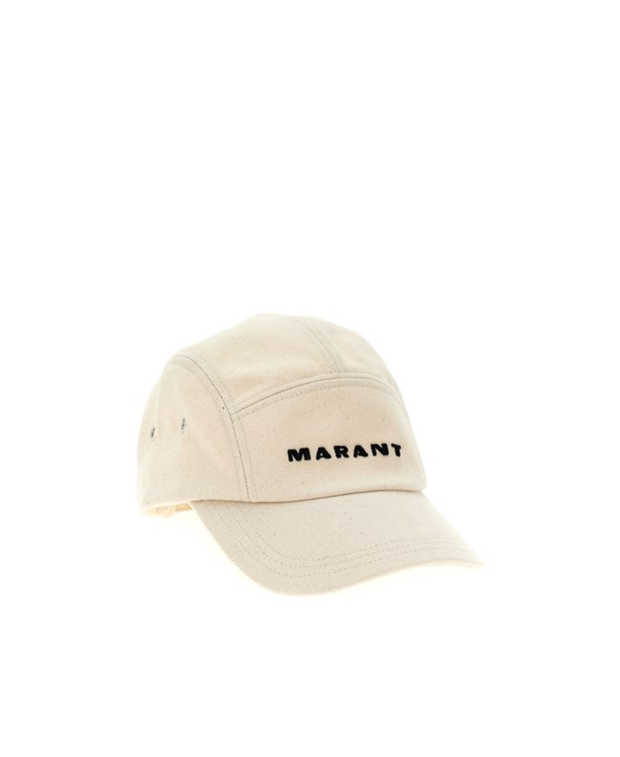 Isabel Marant Tedji Cotton Twill Baseball Cap In Nude