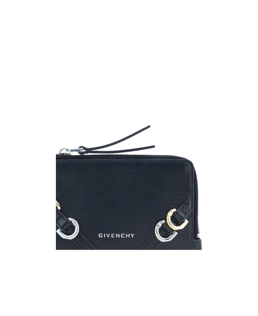 Givenchy Logo-stamp Leather Cardholder In Black