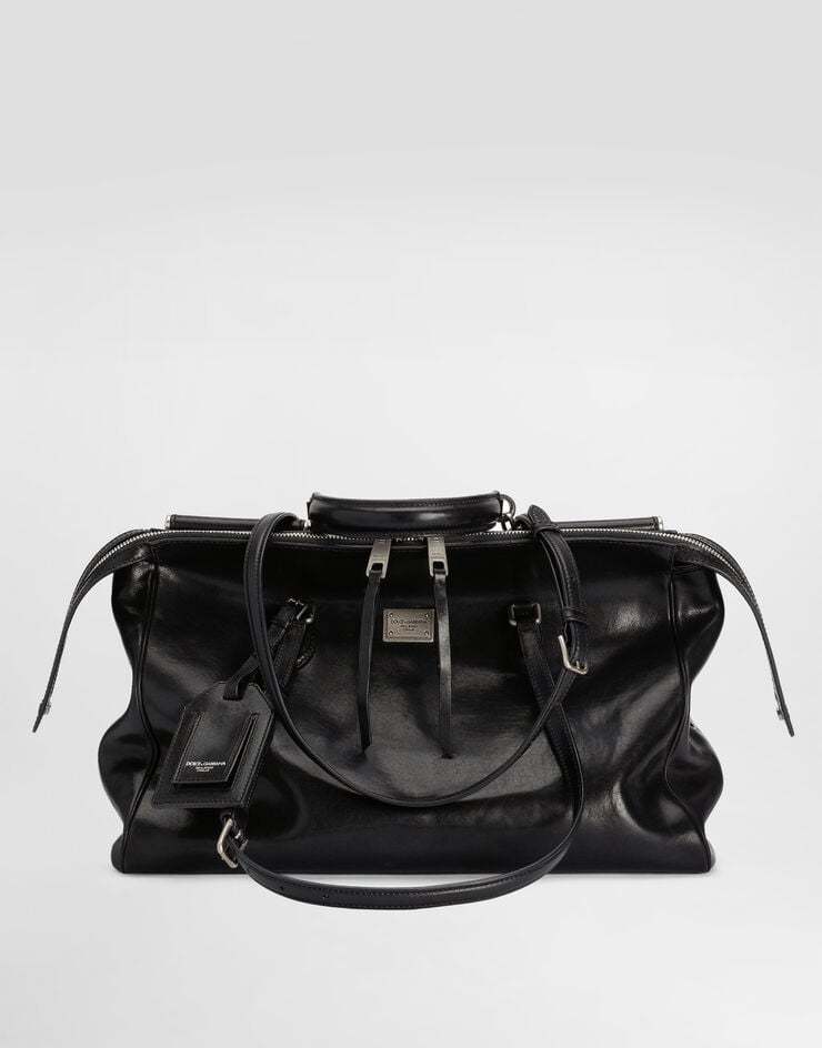 Dolce & Gabbana Zipper Shoulder Bag In Black