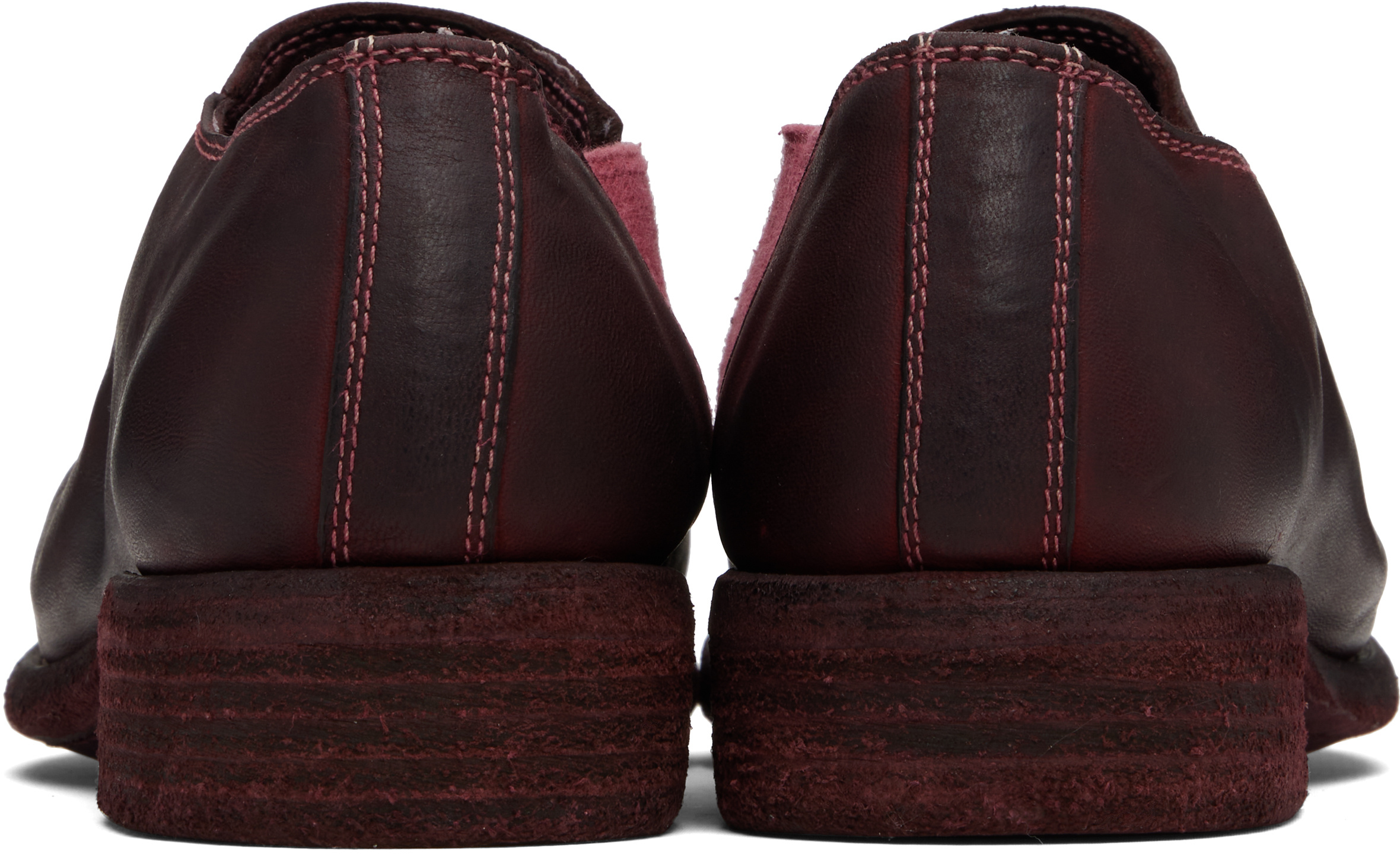 Guidi 990e Slip-on Loafers In Burgundy