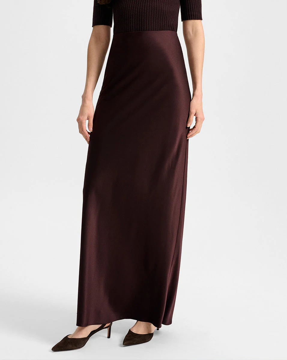 Veronica Beard Medina Silk Blend Maxi Skirt In Black