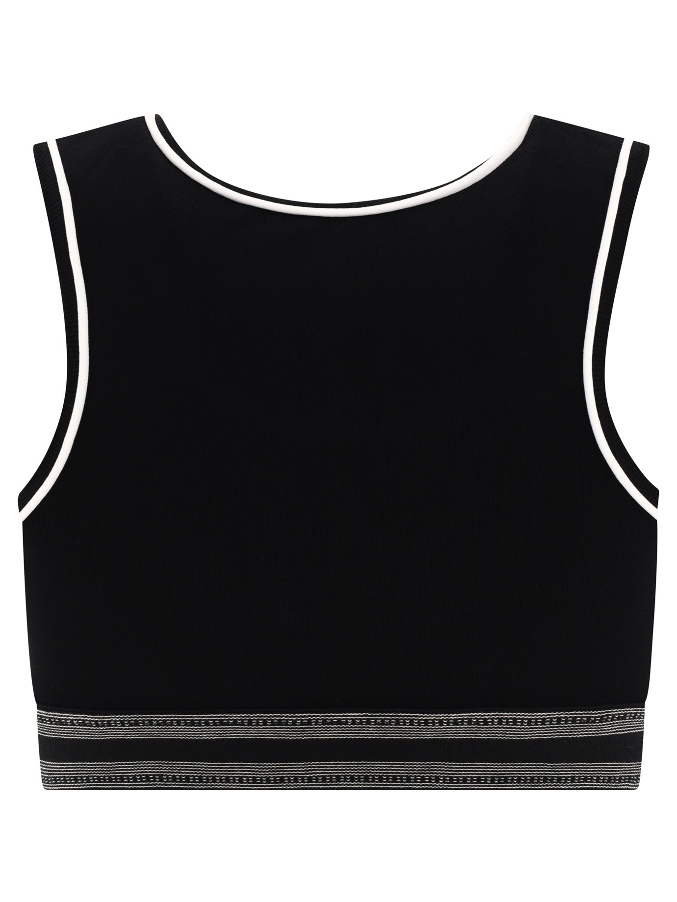 Loewe Viscose Blended Short Vest In Black