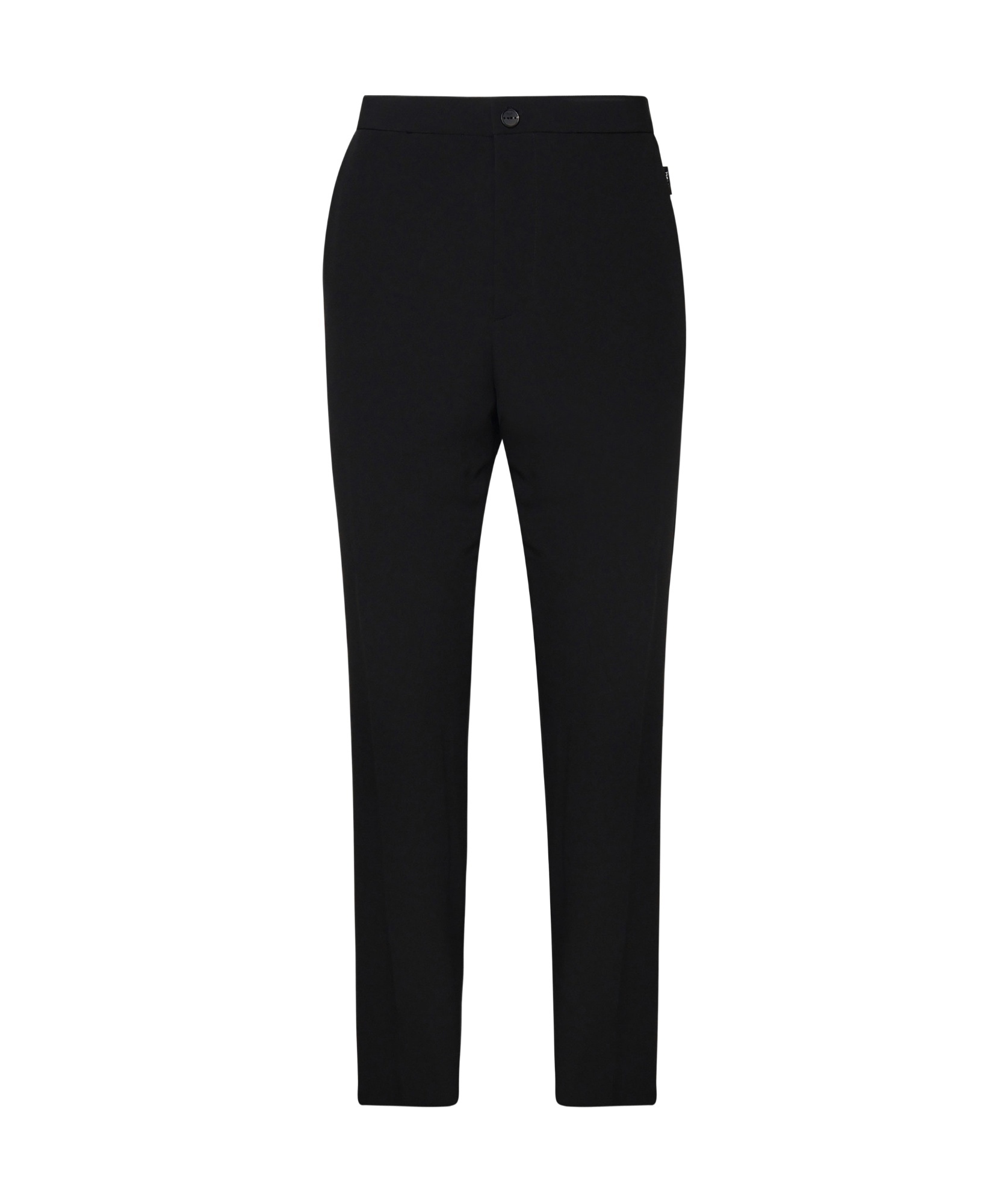 Hevo Wool Torrechianca Pants With Back Drawstring In Black