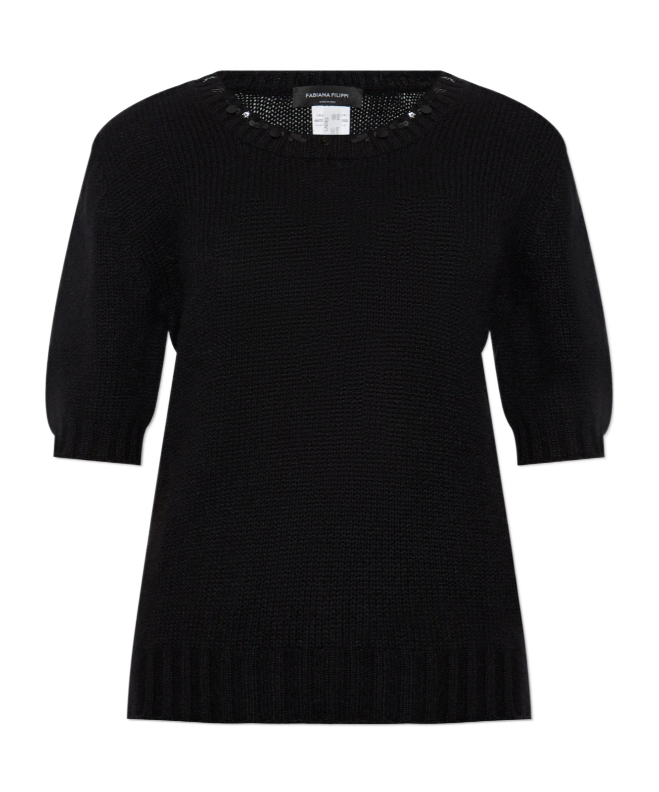 Shop Fabiana Filippi Cashmere Sweater In Black