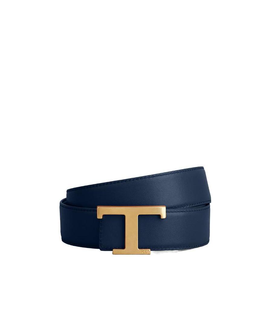 Tod's Logo-buckle Leather Belt In Black