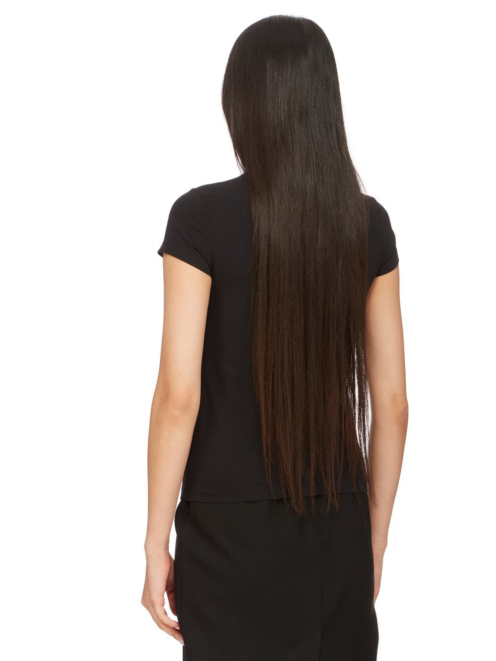 Rick Owens Level Cropped T-shirt In Black