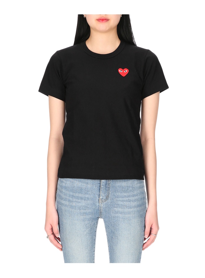 Comme Des Garçons Logo T-shirt In Black