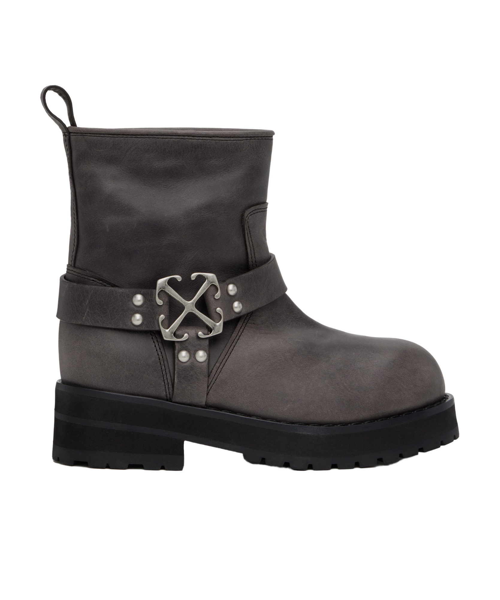 Off-white Gray Off Track Boots In Black